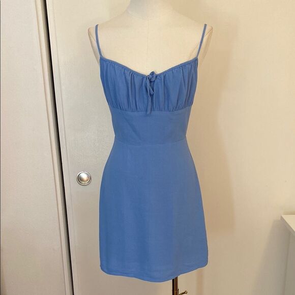 Aritzia Sunday Best Delilah Mini Dress in Light Blue Size Small - Picture 3 of 15
